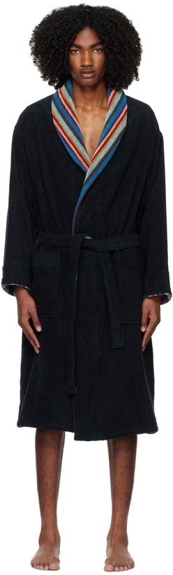 Photo: Paul Smith Black Artist Stripe Robe