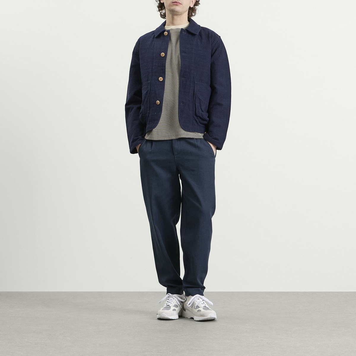 Folk Men's Prism Jacket in Indigo Texture