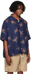 nanamica Navy Aloha Shirt