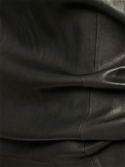 THEORY - Strapless Leather Mini Dress