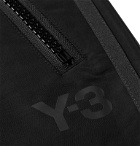 Y-3 - Grosgrain-Trimmed Cotton and Nylon-Blend Overalls - Black