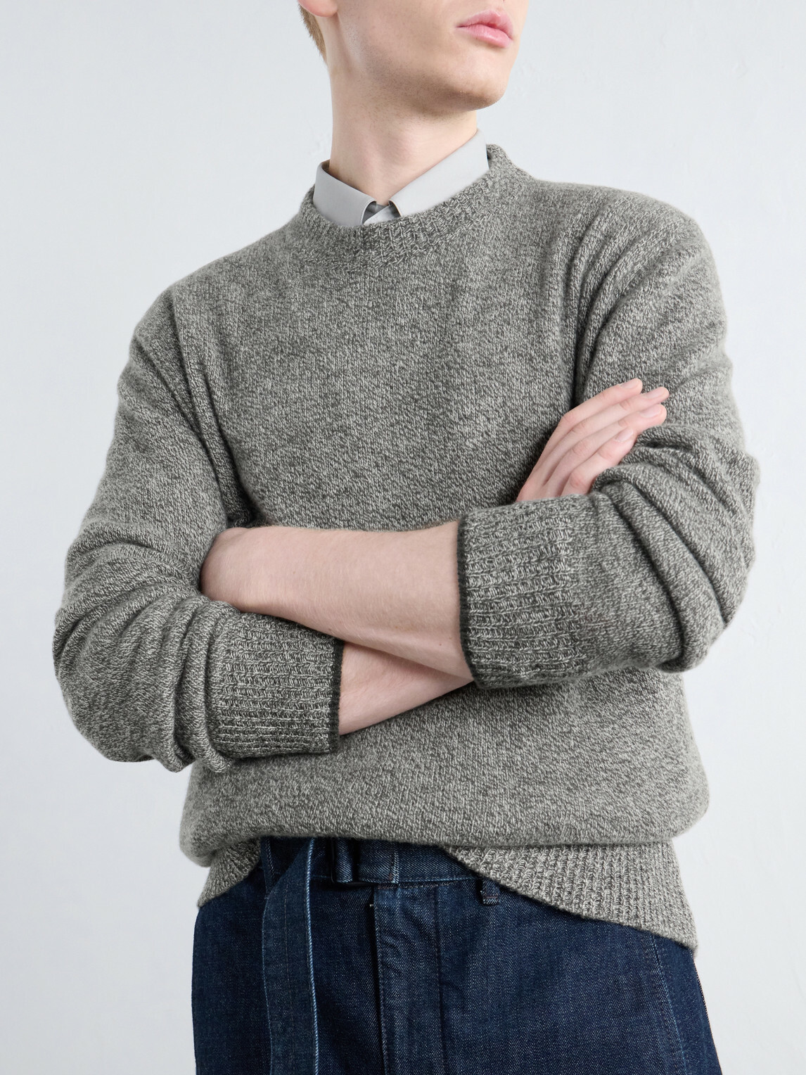 Altea - Wool and Cashmere-Blend Sweater - Gray