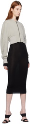 Rick Owens Lilies Black Slip Midi Dress