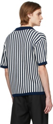 King & Tuckfield SSENSE Exclusive Navy & White Camp Shirt