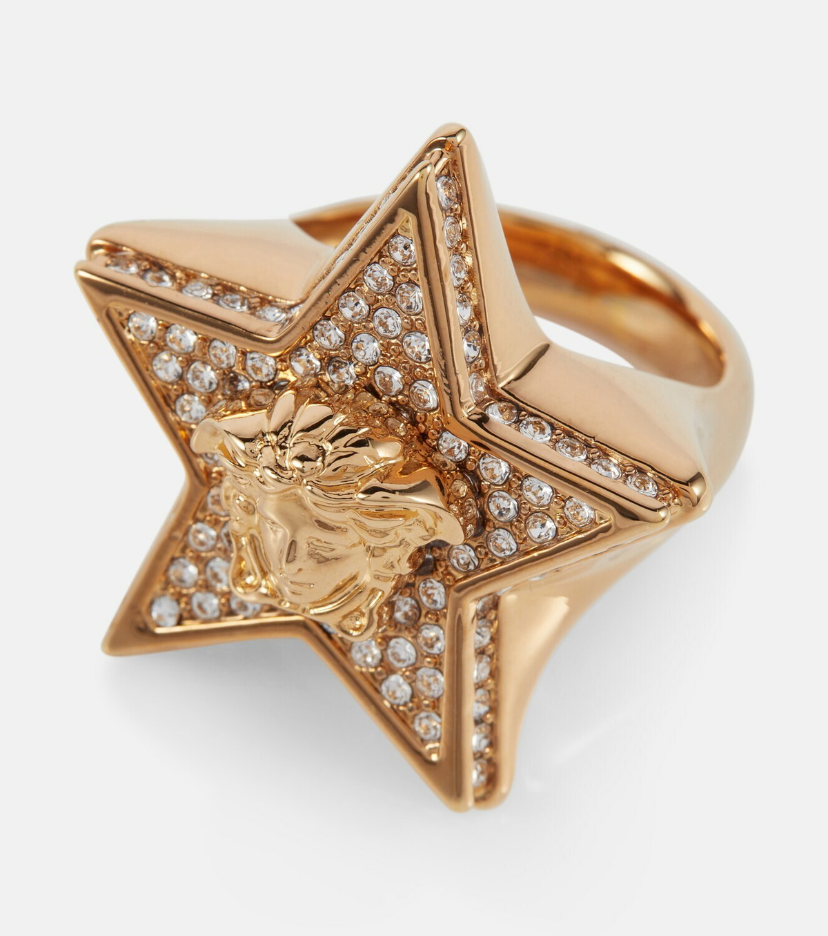 Versace - La Medusa crystal-embellished ring Versace