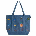 Palmes Men's Floral Tote Bag in Denim 