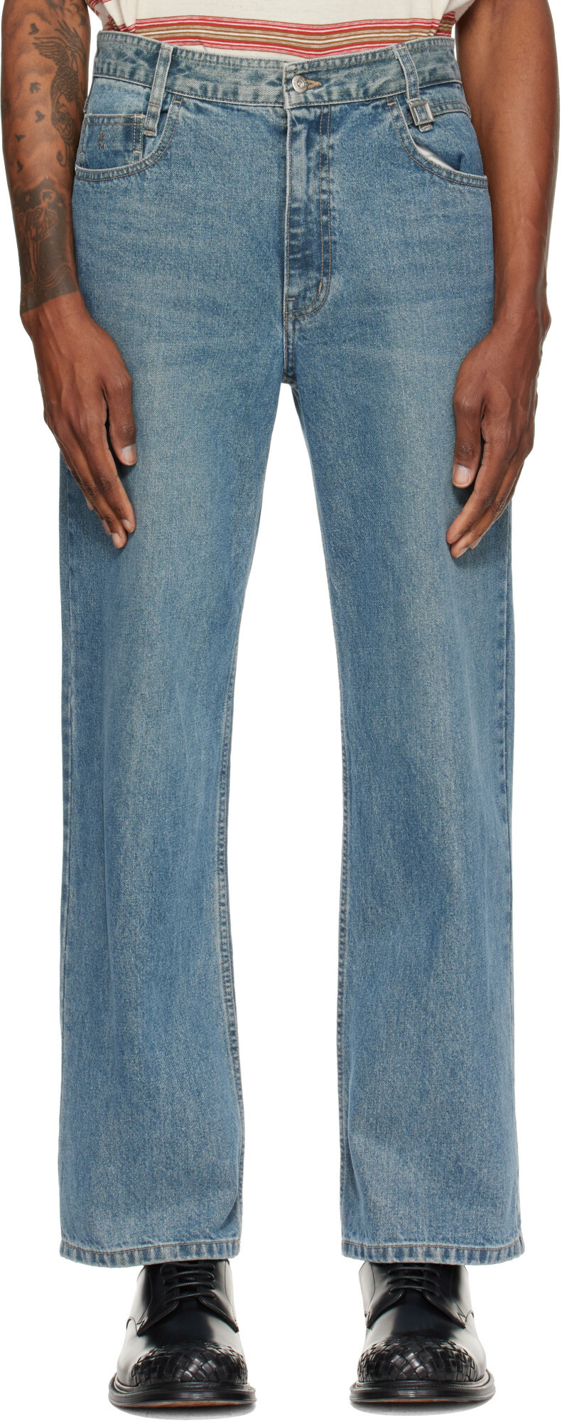 WOOYOUNGMI Blue Straight Jeans