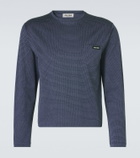 Miu Miu Striped cotton jersey jacquard T-shirt