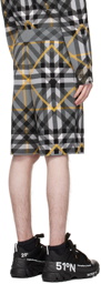 Burberry Gray Layered Check Shorts