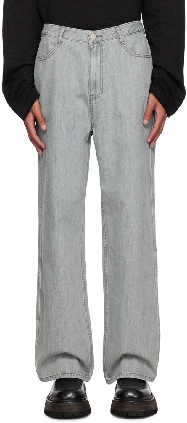 AMOMENTO Gray Five-Pocket Jeans AMOMENTO