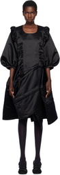 Comme des Garçons Comme des Garçons Black Polyester Satin Thick Midi Dress