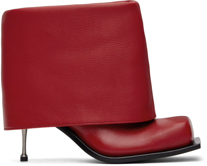 FIDAN NOVRUZOVA Red Iman Stiletto Heel Boots