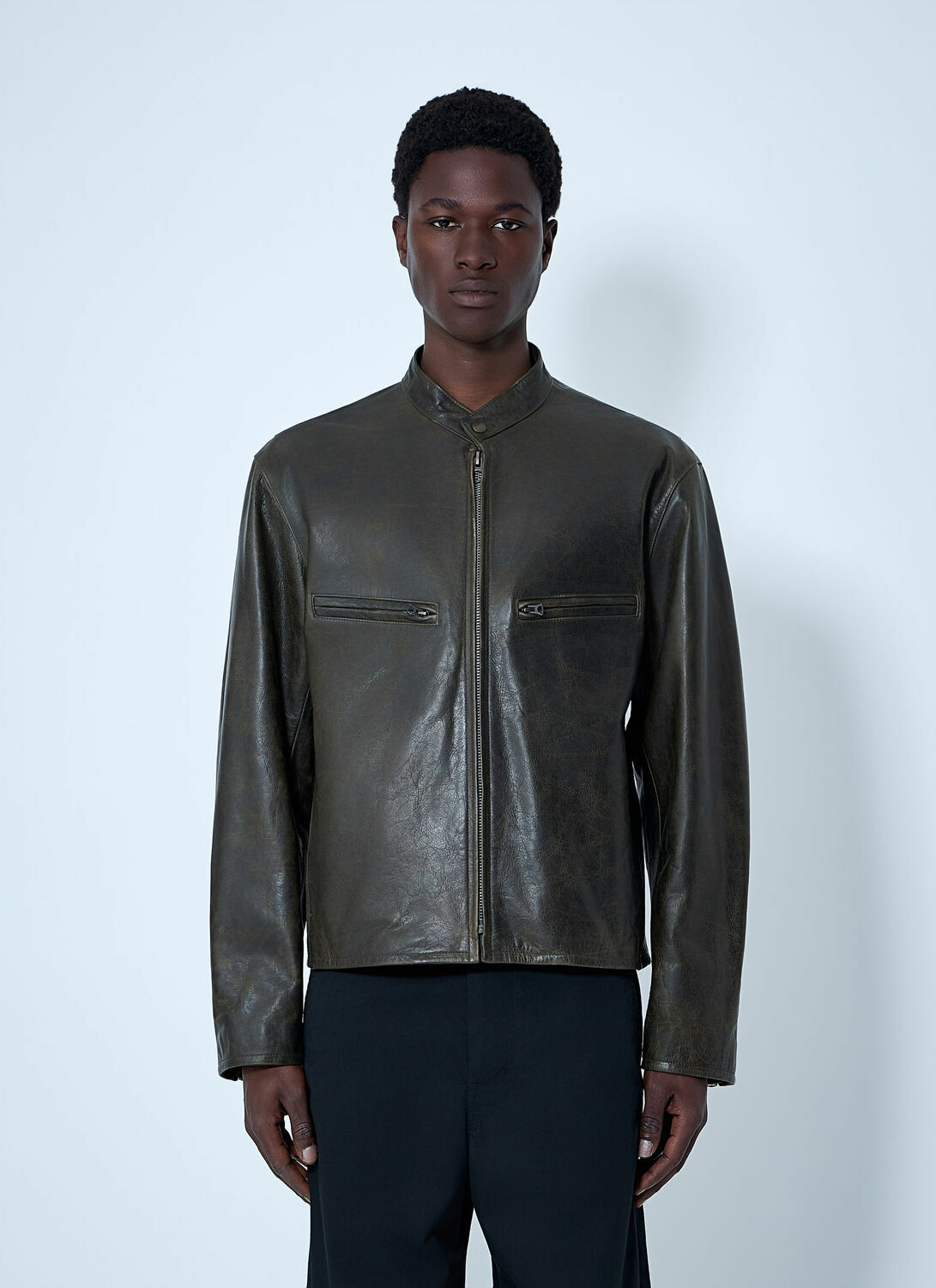 Lemaire Leather Zip Jacket