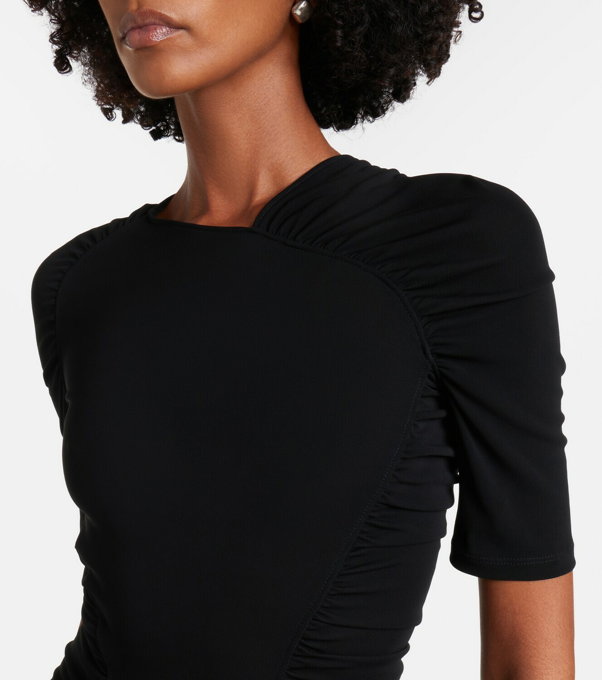 Victoria Beckham Ruched crêpe jersey maxi dress