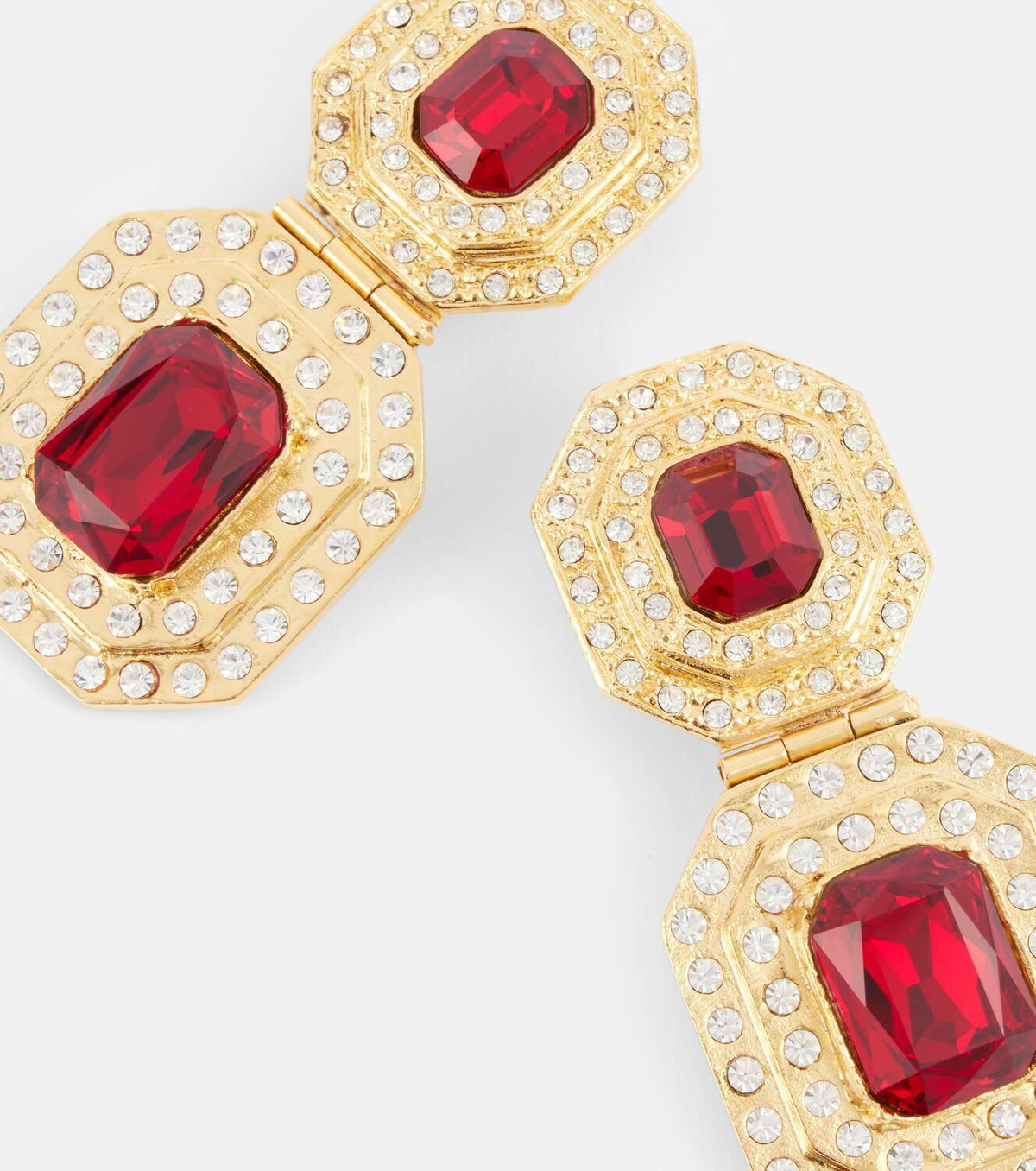 Alessandra Rich Crystal-embellished clip-on earrings