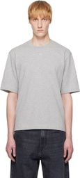 Marine Serre Gray Moon Logo Jersey Loose Fit T-shirt