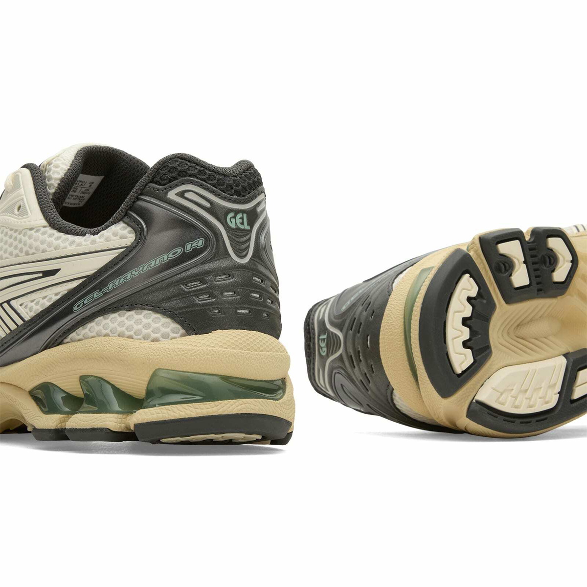 Asics Gel-Kayano 14 Sneakers in Cream/Obsidian Grey