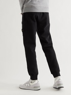 Stone Island - Slim-Fit Tapered Logo-Appliquéd Cotton-Jersey Cargo Sweatpants - Black