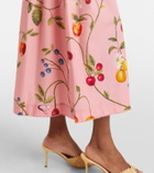 Agua by Agua Bendita Otoño printed cotton midi dress