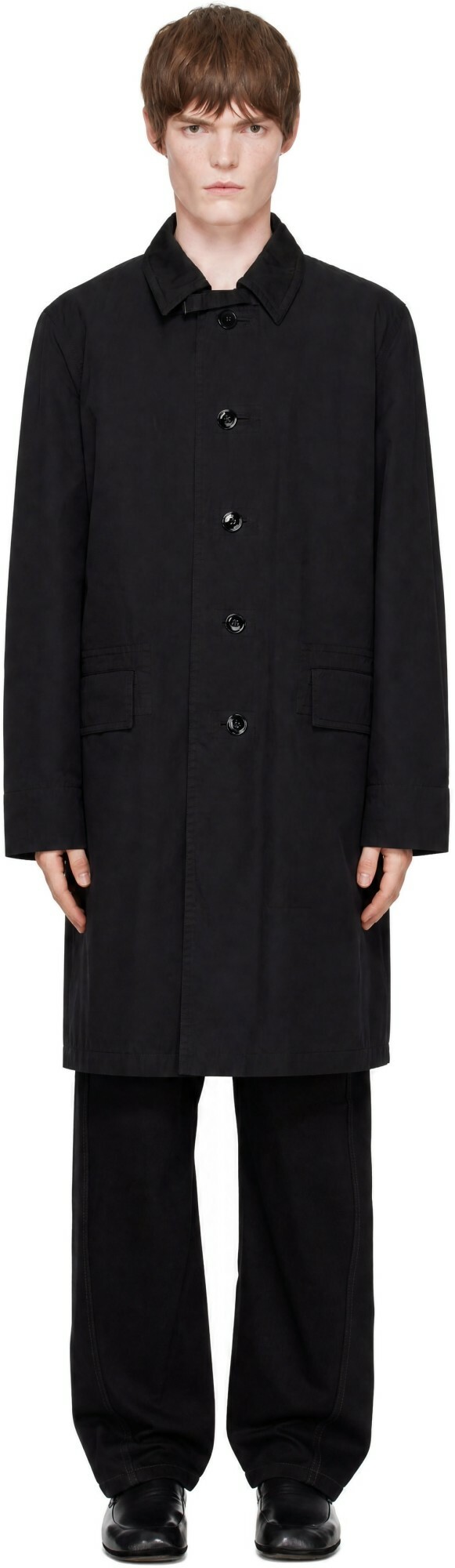 LEMAIRE Black Twill Rain Jacket