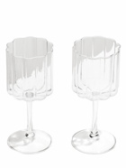 FAZEEK - Set Of 2 Wave Wine Glasses