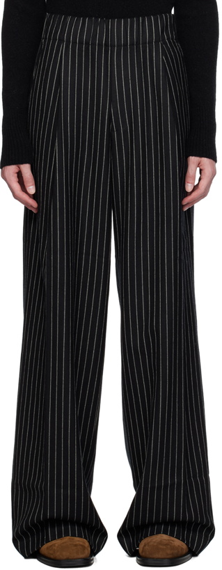Photo: Dries Van Noten Black Striped Trousers