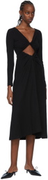 Rosetta Getty Black Cotton Midi Dress