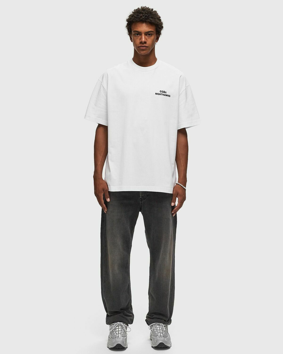 ★032c★ M NIGHTHAWKS TSHIRT WHITE NIGHTHAWKS TSHIRT WHITE NIGHTHAWKS