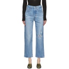 Levis Blue Ribcage Straight Ankle Jeans