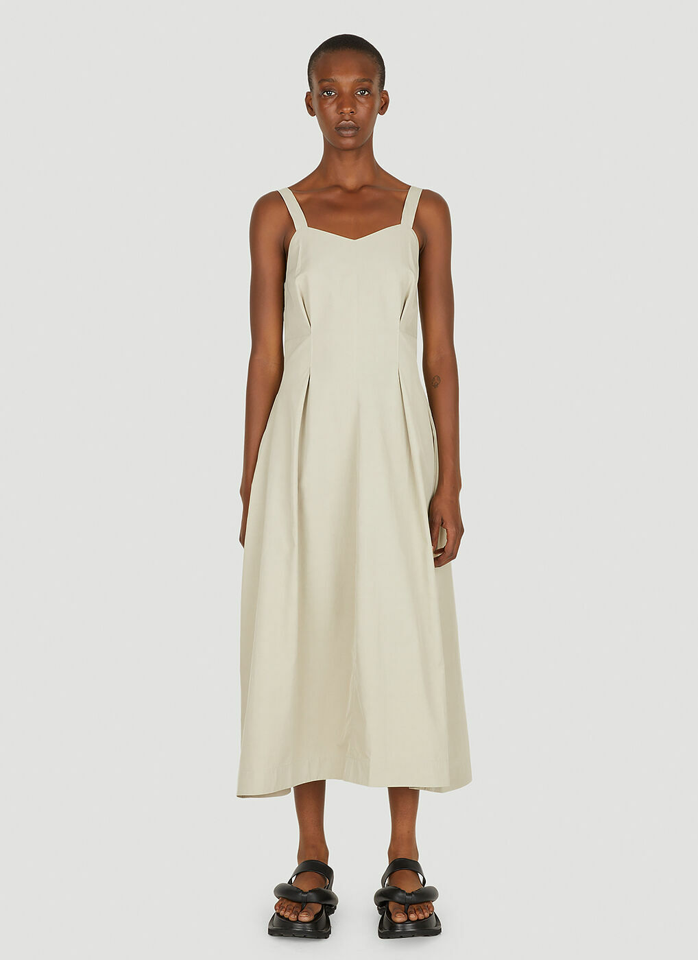 Double Seam Dress in Beige Studio Nicholson