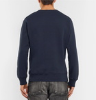 Alexander McQueen - Embroidered Loopback Cotton-Jersey Sweatshirt - Men - Navy