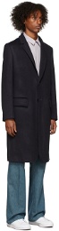 OVERCOAT Navy Beaver Wool Coat