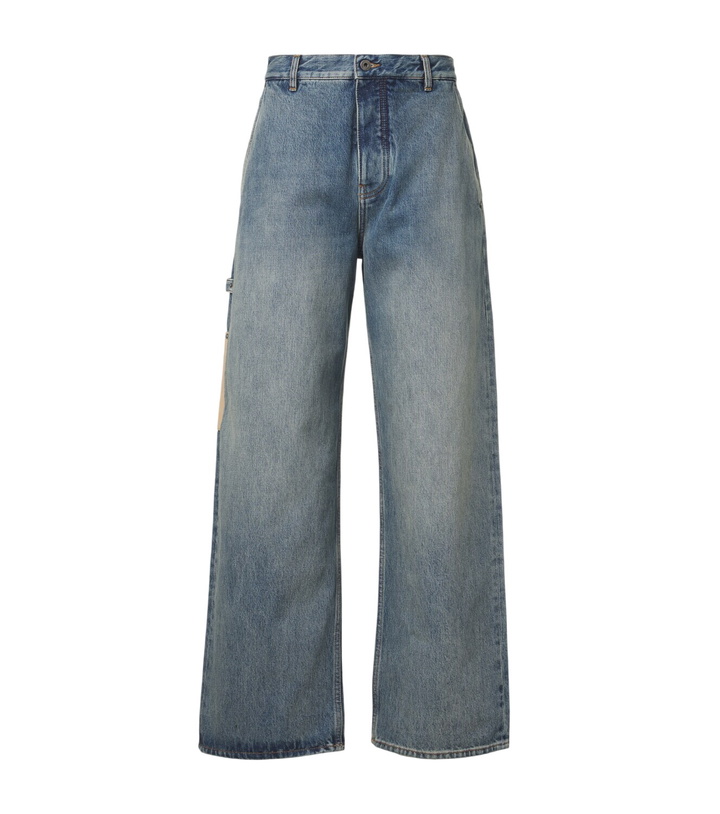 Photo: Loewe Suede-trimmed straight jeans