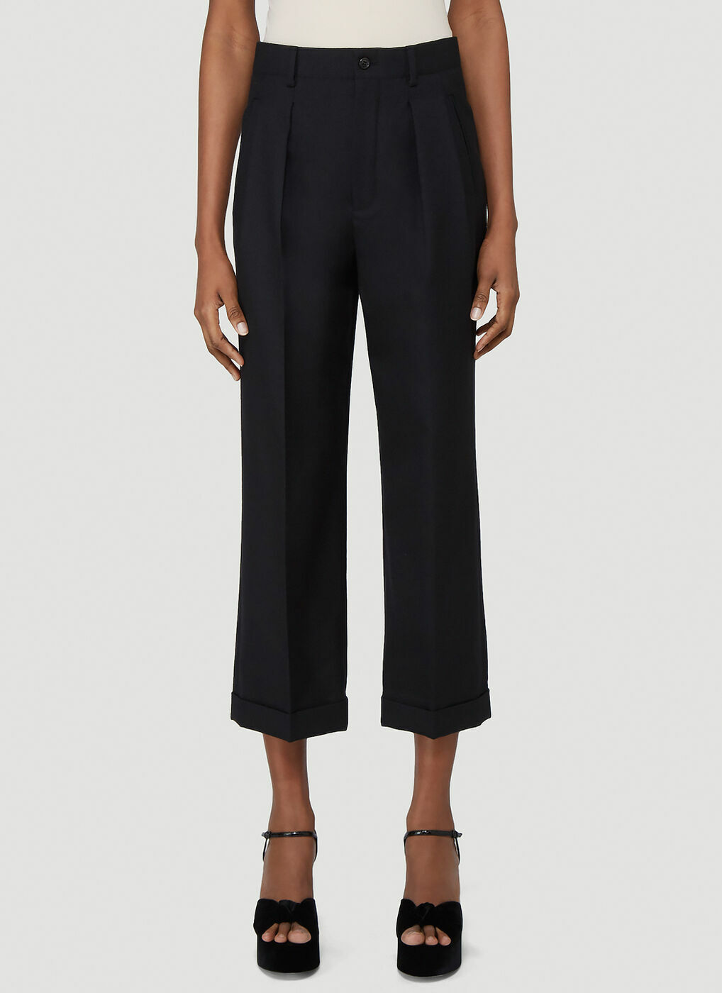 Saint Laurent - Cropped Pants in Black Saint Laurent