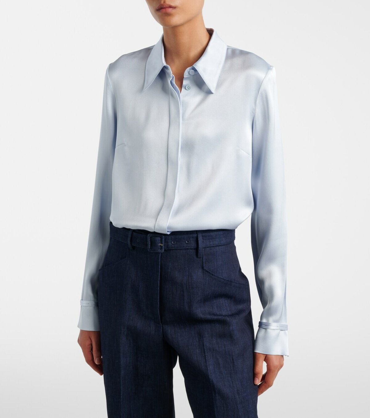 Gabriela Hearst Cruz silk satin shirt