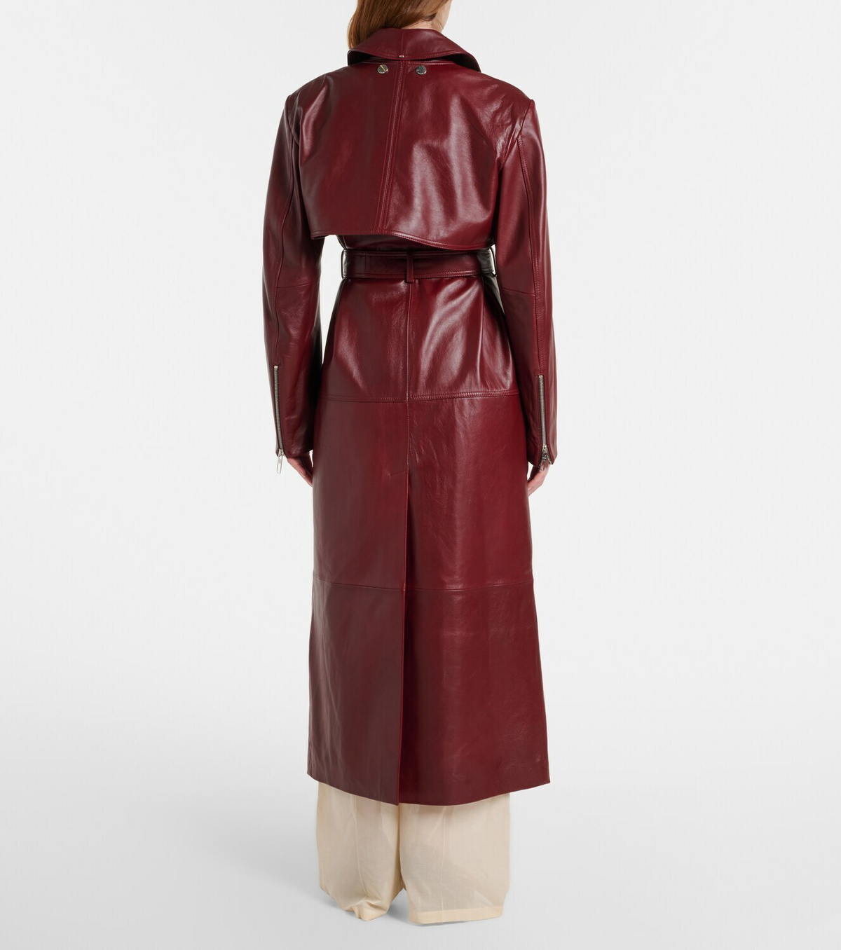 Sportmax Paste leather trench coat