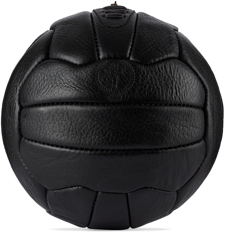 Photo: Modest Vintage Player Black Leather Retro Heritage Soccer Ball
