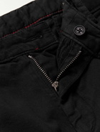 Massimo Alba - Ionio2 Straight-Leg Pleated Cotton-Gabardine Trousers - Black