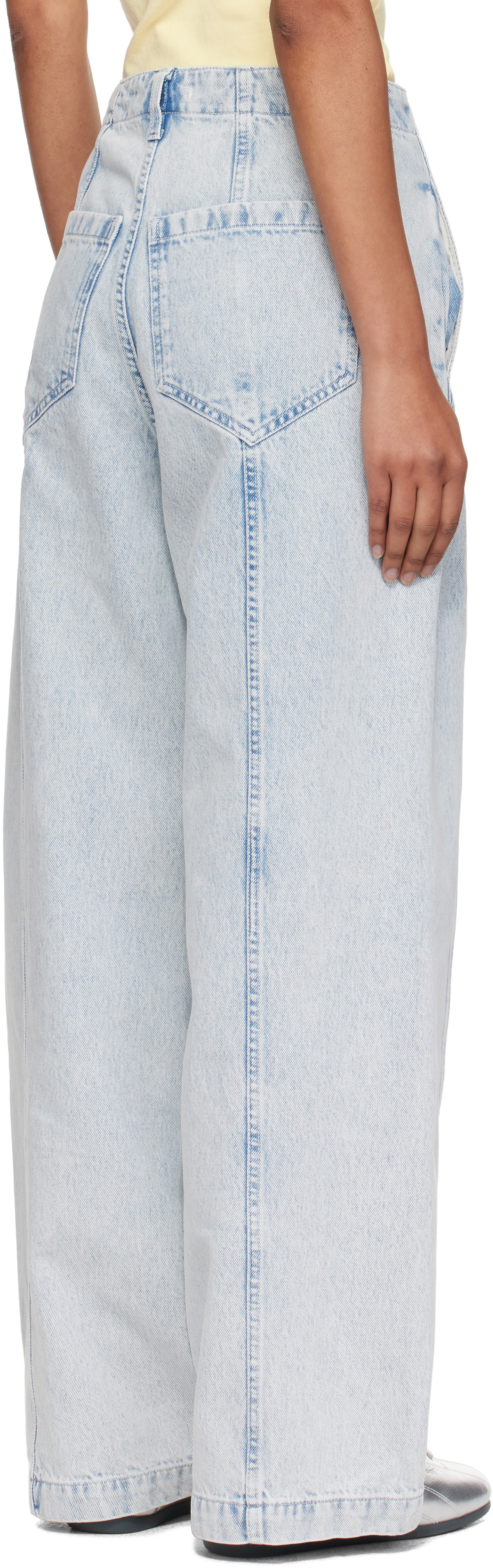 YMC Blue Displaced Seam Jeans