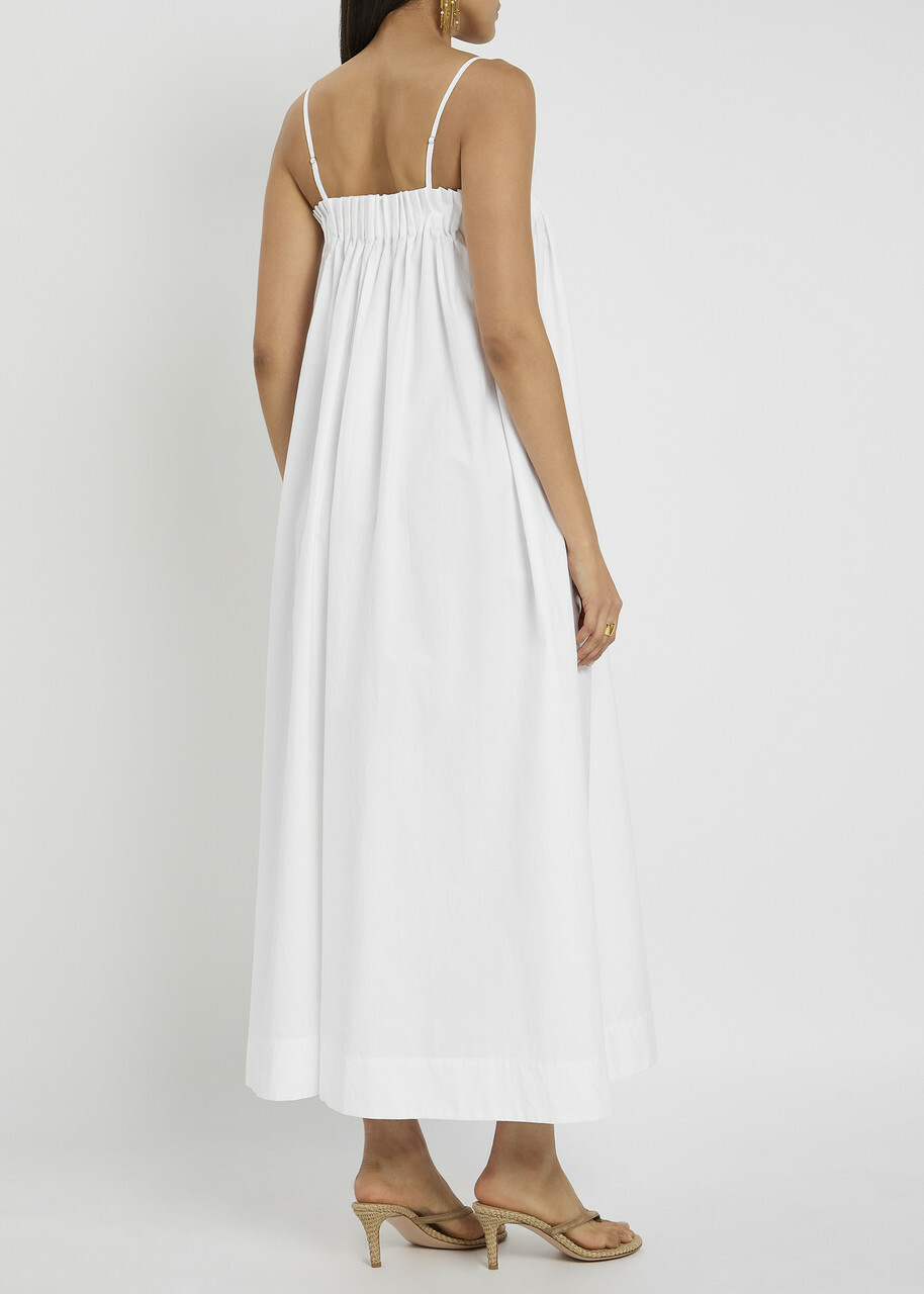 Bec & Bridge Aluca Pintuck Cotton-poplin Maxi Dress White