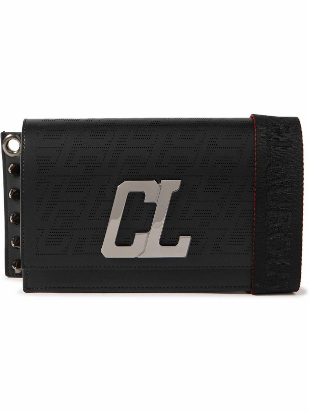 Photo: Christian Louboutin - Wallstrap Loubi Logo-Embellished Studded Leather Messenger Bag