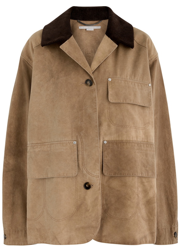 Photo: Stella Mccartney Faded Cotton Harrington Jacket Brown Camel