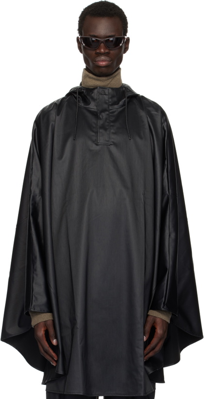 Photo: RAINS Black Cape Coat