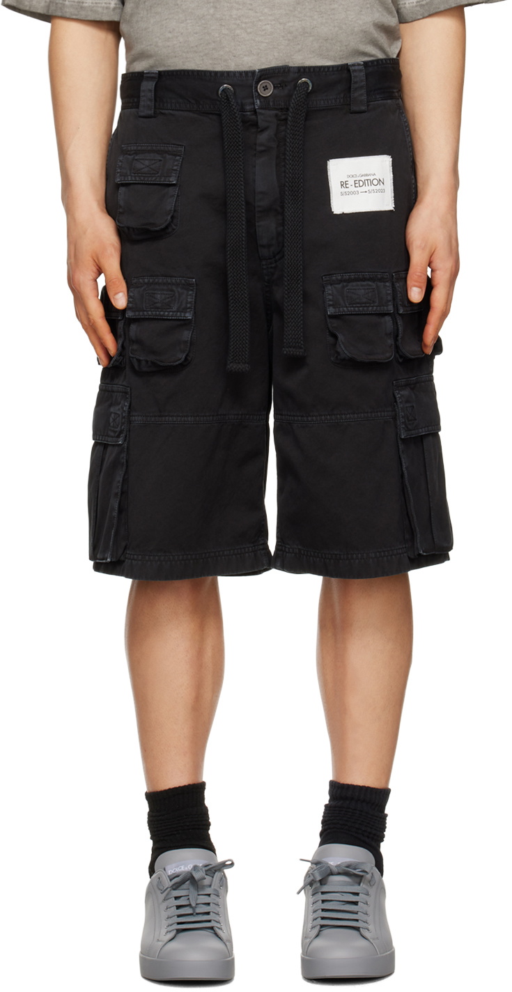 Dolce & Gabbana Navy Cotton Cargo Shorts