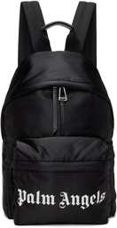 Palm Angels Black Printed Backpack