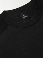 Nike Golf - Tiger Woods Logo-Embroidered Wool-Blend Golf Sweater - Black