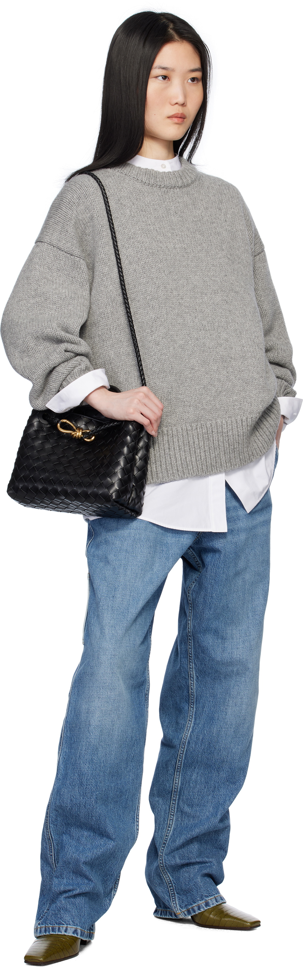 Bottega Veneta Black Small Andiamo Bag