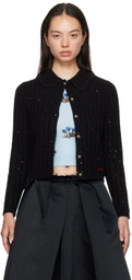 SHUSHU/TONG Black Sequins Cardigan