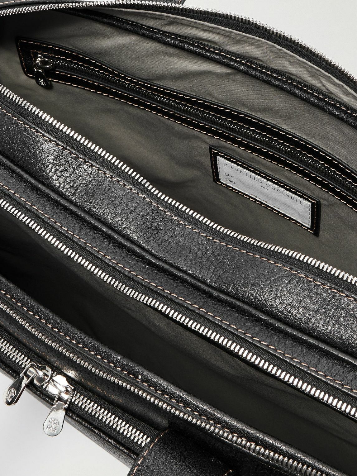 Brunello Cucinelli - Textured-Leather Briefcase