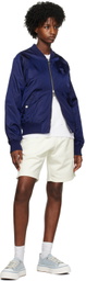 AMI Paris Navy Zip Bomber Jacket